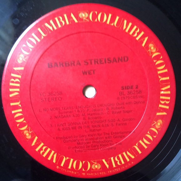 Barbra Streisand Wet Vinyl Lp '79 - Picture 5 of 7